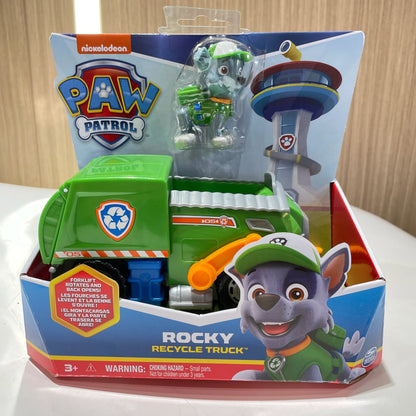 10kinds Genuine Paw Patrol Everest Ryder Rex Skye Chase Rocky Zuma Vehicle with Collectible Figure Birthday Gift Children Toy