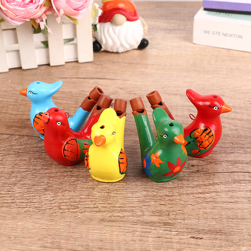 Coloured Drawing Water Bird Whistle for Kid Early Learning Educational Children Toy Musical Instrument Bathtime Musical Gift