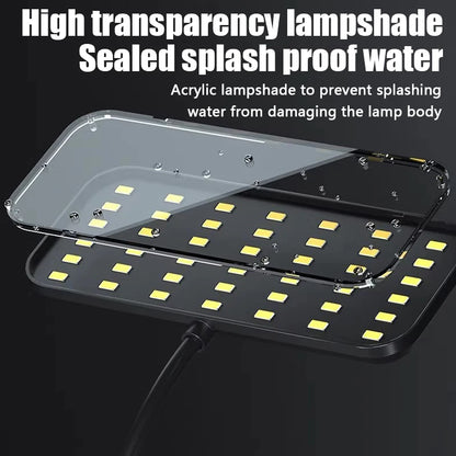 13W LED Lamp Aquarium Decorative Aquatic Plant Light High Brightness Fish Tank Clamp Light Full Spectrum High Brightness 220V