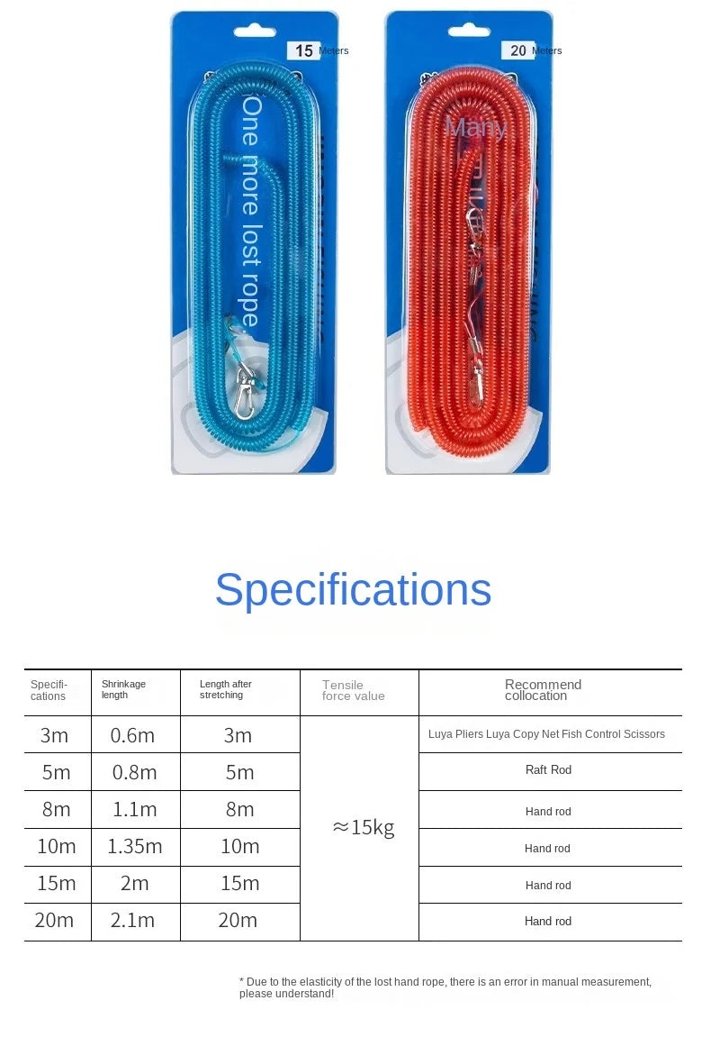 LINNHUE steel wire rope guard rod rope fishing rope big telescopic fishing fishing high elastic fishing rod automatic telescopic