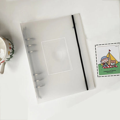 A5 Kpop Photocard Holder Binding Photo Cards Holder in Polaroid Album Book 3 Inches Heart Photo Card School Stationery Binder