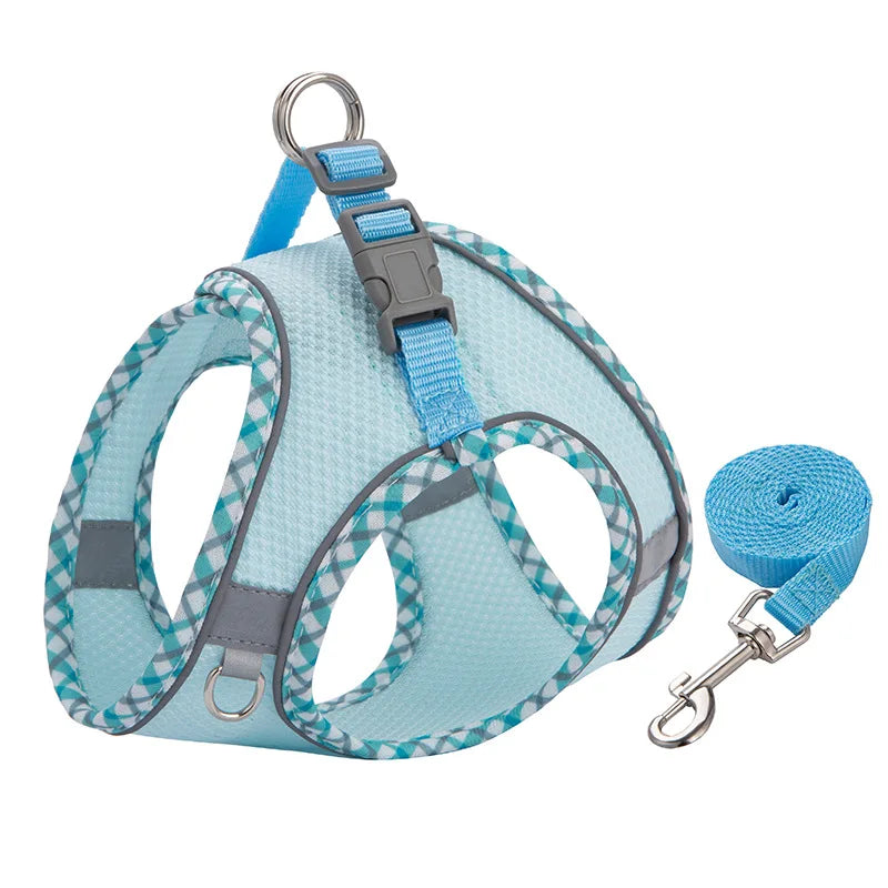 Pet Dog Harness and Leash Set for Small Medium Dogs Outdoor Walking Reflective Cat Vest Harness Chihuahua Yorkie Pet Supplies