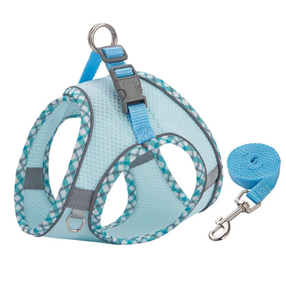 Pet Dog Harness and Leash Set for Small Medium Dogs Outdoor Walking Reflective Cat Vest Harness Chihuahua Yorkie Pet Supplies