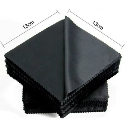 20pcs/lot Black Microfiber Cycling Sunglasses Eyeglasses Cleaning Cloth Glasses Eyewear Clean Lens Cloth Accessories