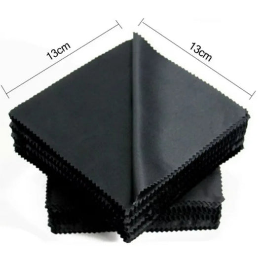 20pcs/lot Black Microfiber Cycling Sunglasses Eyeglasses Cleaning Cloth Glasses Eyewear Clean Lens Cloth Accessories