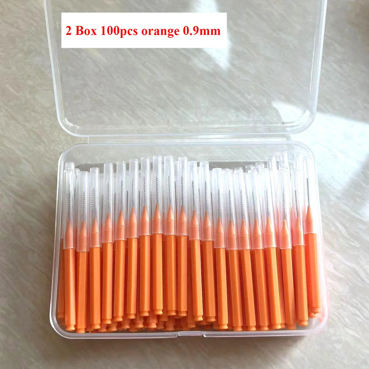 100/200 Pcs Box Interdental brush 0.6-1.5Mm Cleaning Between Teeth Oral Care Orthodontic I Shape Tooth Floss I-type push pull
