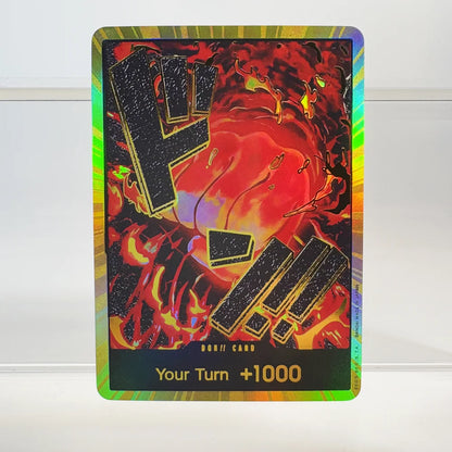 1PCS/30Pcs One Piece TCG GOLD DON!! Anime Collection Cards PRB-01 Foil English SUPER PARALLEL FOIL NM Refraction The Gift