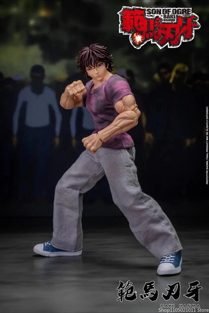 1/12 Scale Anime Baki Hanma Oni Action Figure Real Man Assembly Model Figurine Office Desktop Decoration Ornaments Boy'S Gifts
