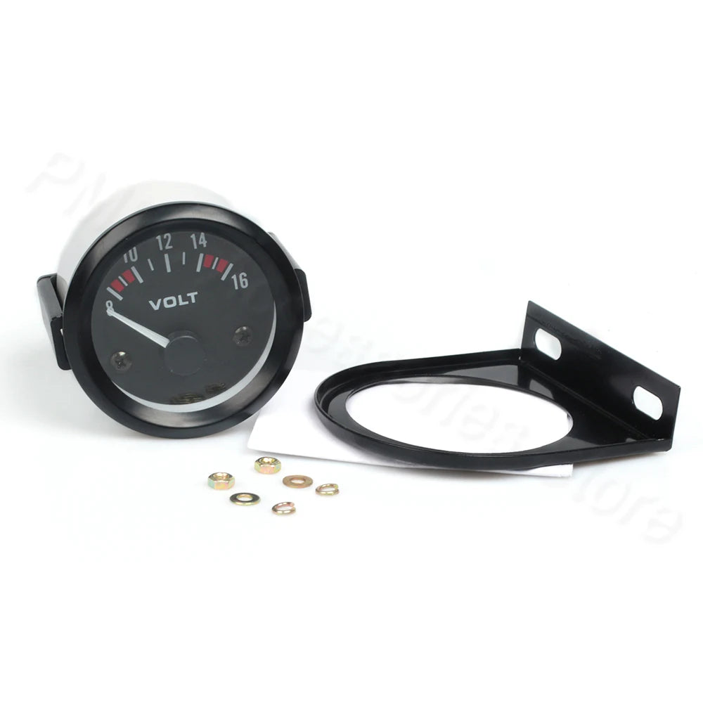 Vehicle Meter 12V Automobile Car Gauge 2" 52mm Water Temp Oil Temp Oil Press Fuel Volts Oil press kg Ammeter Gauge Black Shell