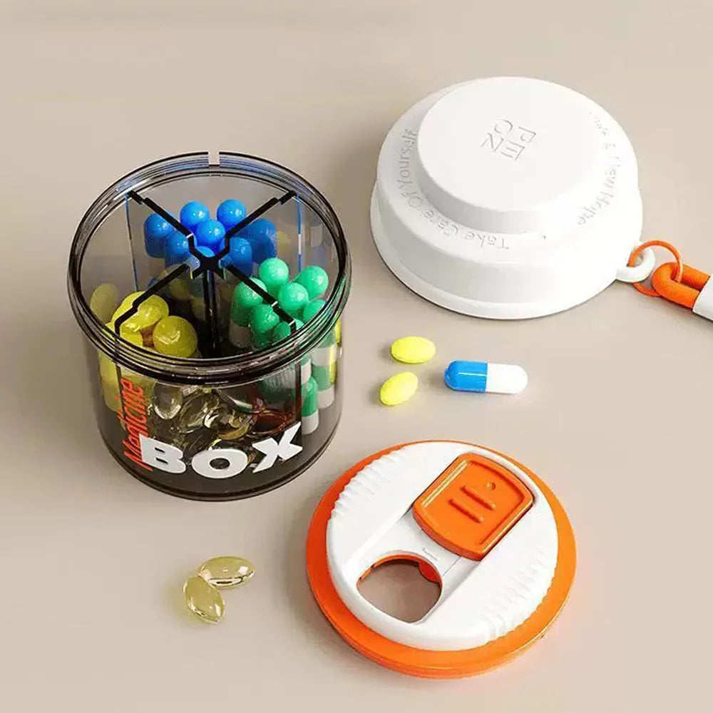 Portable Mini Multifunctional Medicine Storage Box with Compartments Convenient Travel Organizer 1 Piece