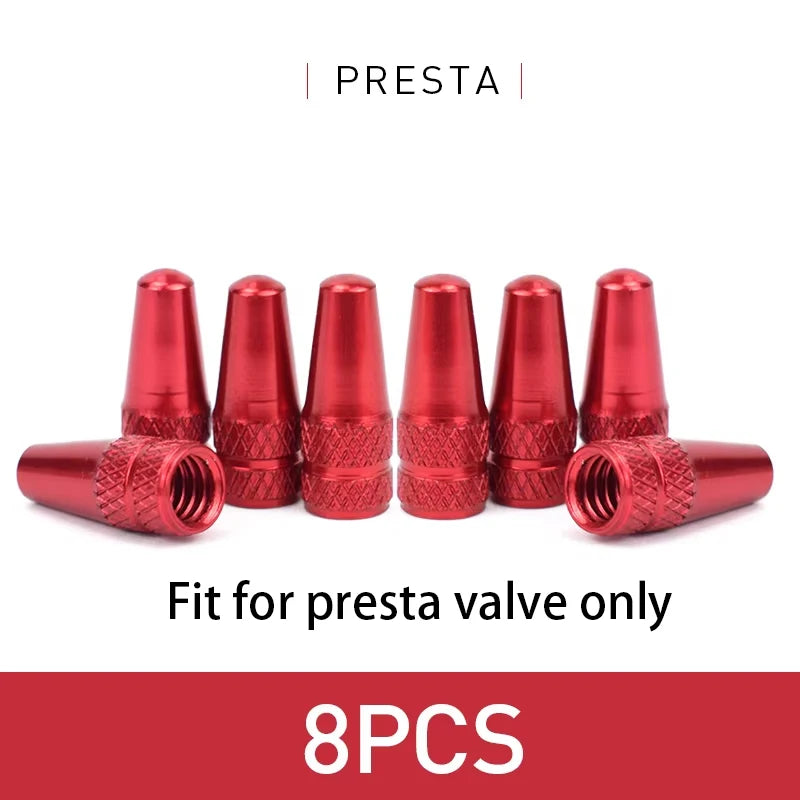4/8pcs Aluminum Alloy Bicycle Tire FV Valve Cap MTB Road Bike Covered Protector Road MTB Tyre Dustproof Bike Presta Valve