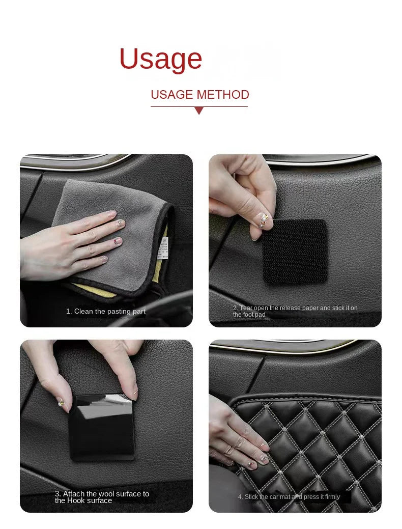 Wholesale Double Sided High Adhesive Fixed Stickers Car Accessories Hook-and-loop Fastener Self-adhesive Attaches Scratch Strap