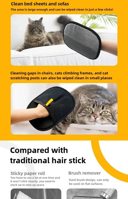 Pet Hair Removal Gloves Depilation Brushing Tools For Dog Cat Cleaning Soft Grooming Brush Efficient Hair Remover From Clothes