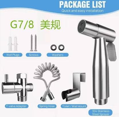 Household toilet companion, one in two out triangle valve, bathroom washer, high-pressure booster spray gun, water gun