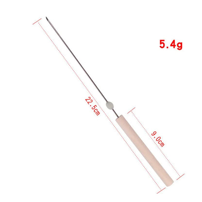 1pc 22.5cm Worm Baiting Needle Driller No-Escaping Hook Needle Quick Earthworm Hooking Needle Pins Hollow Gas Needle FishingTool