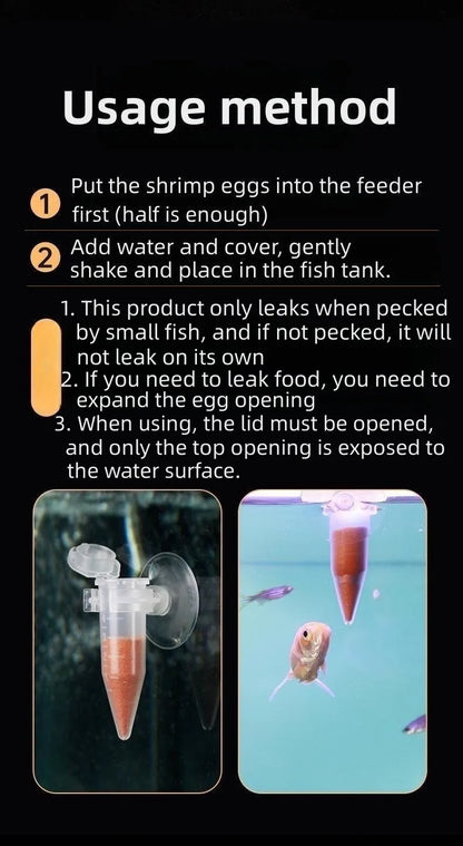 Automatic Fish Feeder Cone Shrimp Egg Worm Funnel Cup Feeding Tool Ring Ornamental Tank Aquarium Accessories With Suction