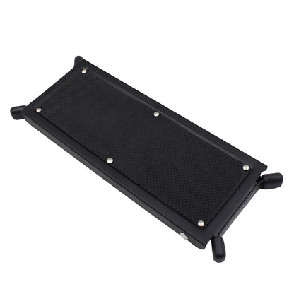 Guitar Foot Stool 4 Position Height Adjustable Foldable Guitar Pedal Foot Rest Step Footstool Black for Guitar Pedal Accessories