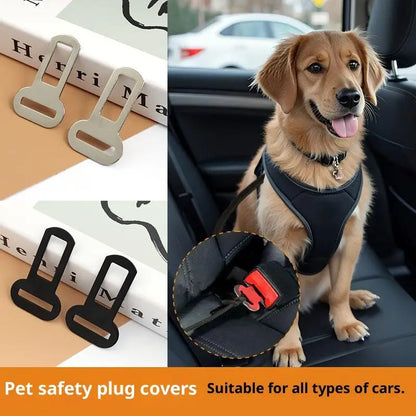 5Pcs Heavy-Duty Pet Seat Belt Adapter Metal Seat Belt Clip and Buckle Lock for Vehicle Pet Leash Securement