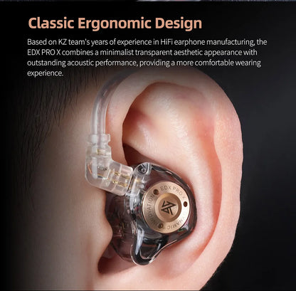 KZ EDX PRO X Dynamic Drive Earphone HIFI Bass Music Earbud Sport Noise Cancelling Headset KZ EDXPROX ZSTX ZSN PRO ZAS EDA ZVX