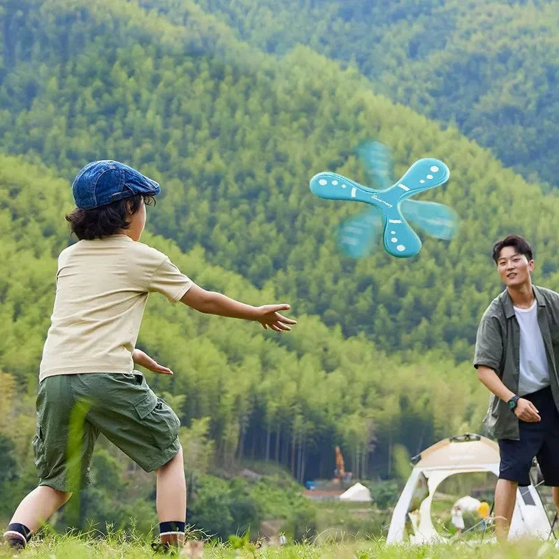 Children Soft Boomerang Oversized Thickened Three-leaf Cross Outdoor Toys Adult-kids Interactive Sports for Puzzle Decompression