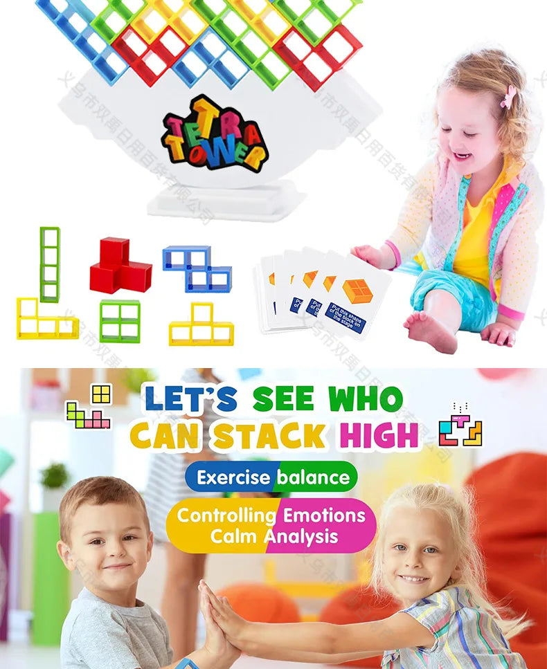 Stacking Game Dinosaur building blocks party game toy Stacked High Tetris Block Desktop Balance Block Stacked Puzzle Board Game