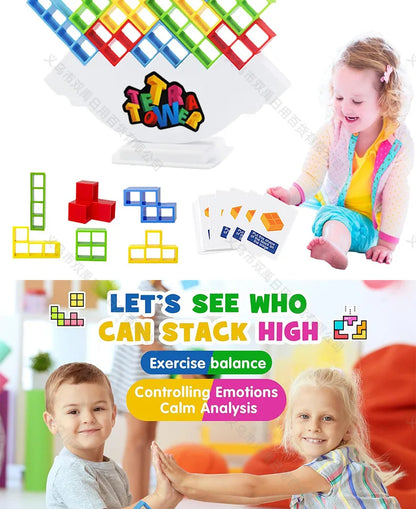 Stacking Game Dinosaur building blocks party game toy Stacked High Tetris Block Desktop Balance Block Stacked Puzzle Board Game
