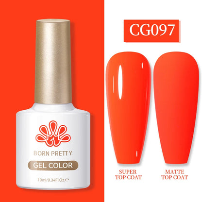 BORN PRETTY 10ml Gel Nail Polish Gel 130 Colors Semi Permanent Solid Nail Gel Varnish Soak Off UV Gel for Base Top Coat