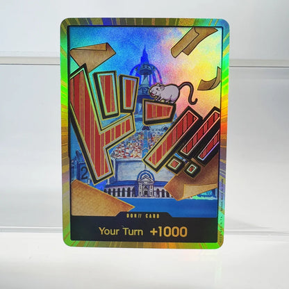 1PCS/30Pcs One Piece TCG GOLD DON!! Anime Collection Cards PRB-01 Foil English SUPER PARALLEL FOIL NM Refraction The Gift