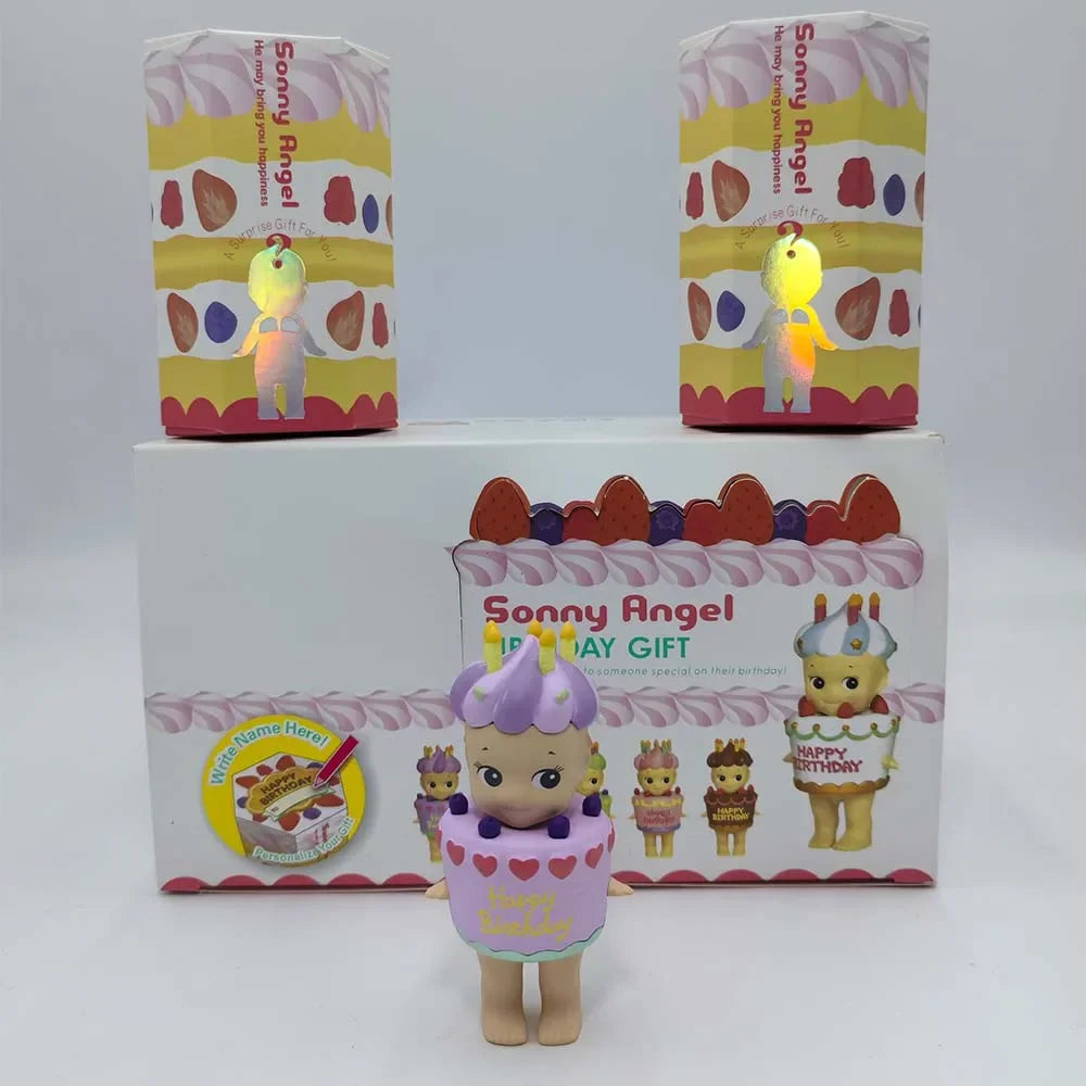 Sonny Angel Birthday Cake Series Mysterious Box Kawaii Surprise Box Anime Figures Ornaments Cartoon Model Doll Toy Gifts