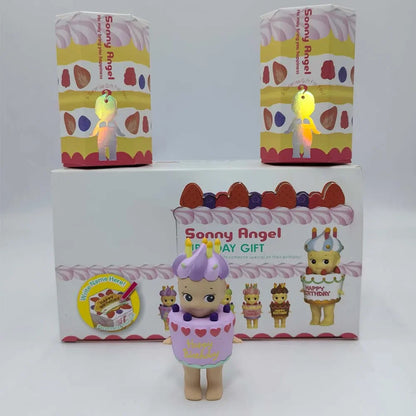 Sonny Angel Birthday Cake Series Mysterious Box Kawaii Surprise Box Anime Figures Ornaments Cartoon Model Doll Toy Gifts