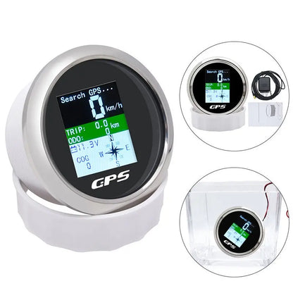 85mm GPS Speedometer Odometer Adjustable Trip ODO COG Voltmeter TFT Screen Speed Gauges For Motor Yacht Boat Car Outboard Engine