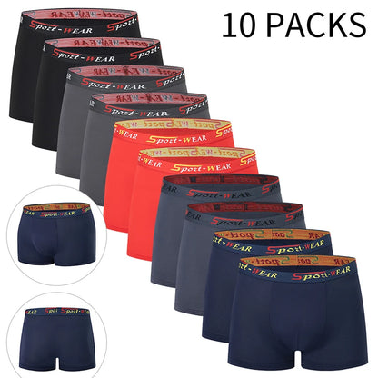 5 /10 Pack Men's Black Gold Printed Boxer Underwear Comfortable And Versatile Plus Size Sexy Young Men's Leisure Sports Beach sh
