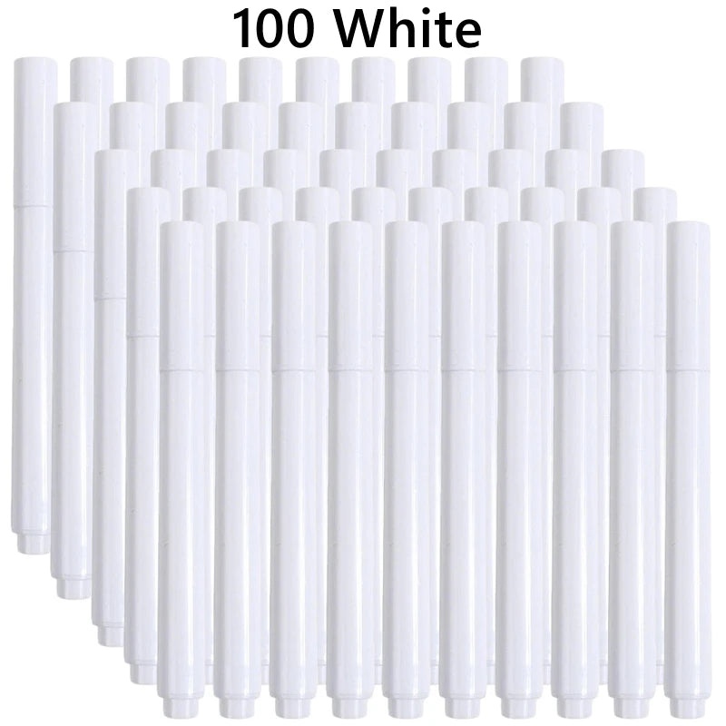 Liquid Chalk Erasable Pen 3-100Pcs White Marker for Glass Windows Blackboard Chalkboard Whiteboard Marker Drawing Chalk Pens