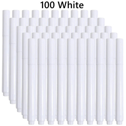 Liquid Chalk Erasable Pen 3-100Pcs White Marker for Glass Windows Blackboard Chalkboard Whiteboard Marker Drawing Chalk Pens