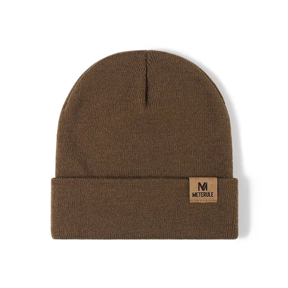 Riding Hat Knit Cuffed Beanie for Men Women Winter Warm Knitted Beanie Hats for Skiing Outdoor Camping Traveling Cycling Cap