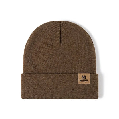 Riding Hat Knit Cuffed Beanie for Men Women Winter Warm Knitted Beanie Hats for Skiing Outdoor Camping Traveling Cycling Cap