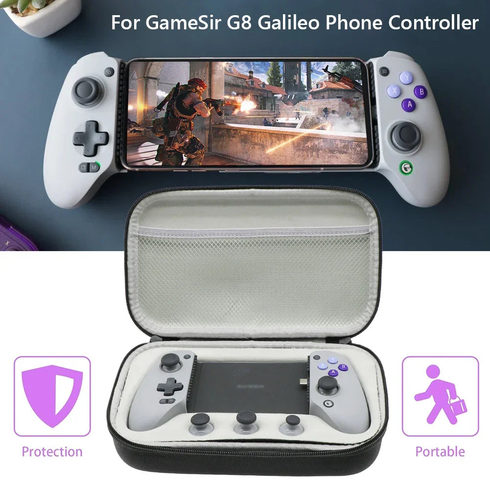 EVA Hard Travel Case Anti-Scratch Portable Travel Storage Bag Hard Storage Case for GameSir G8 Galileo Mobile Gaming Controller