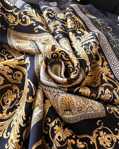 2025 New Fashion Luxury Printed Square Shawl Women 70x70cm Pashmina Silk Scarf Neck Headband Bandana