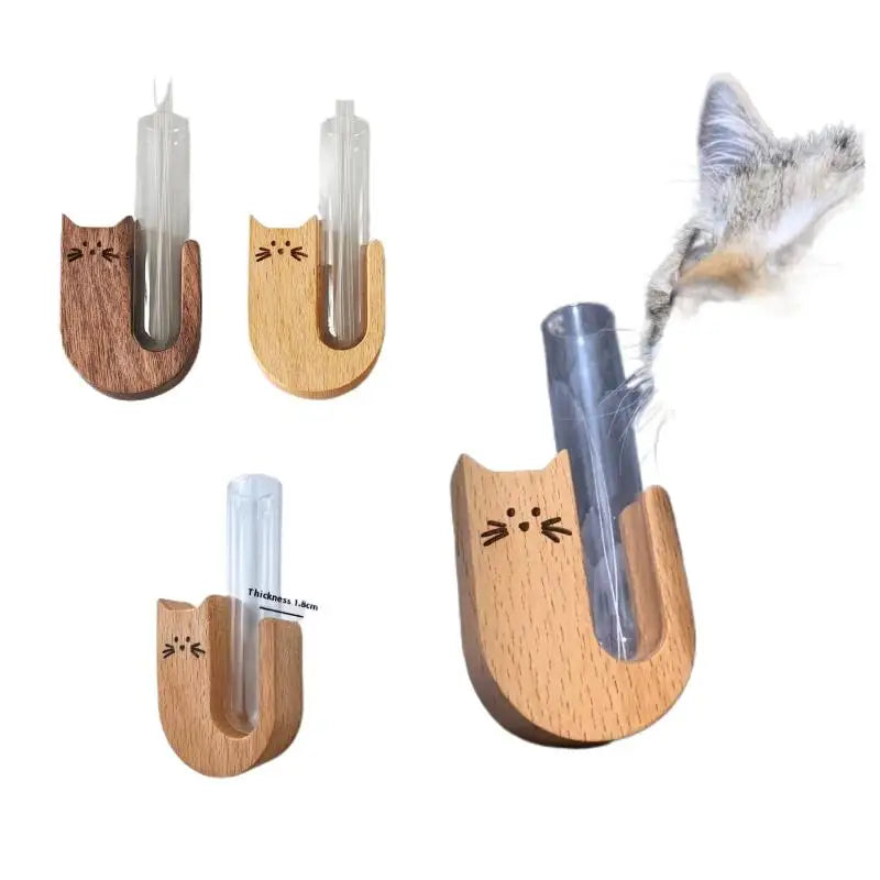 【E】Transparent Glass Cat Whisker Jar Pet Hair Holder Refrigerator Magnet Decor Memorial Gift For Pet Lovers
