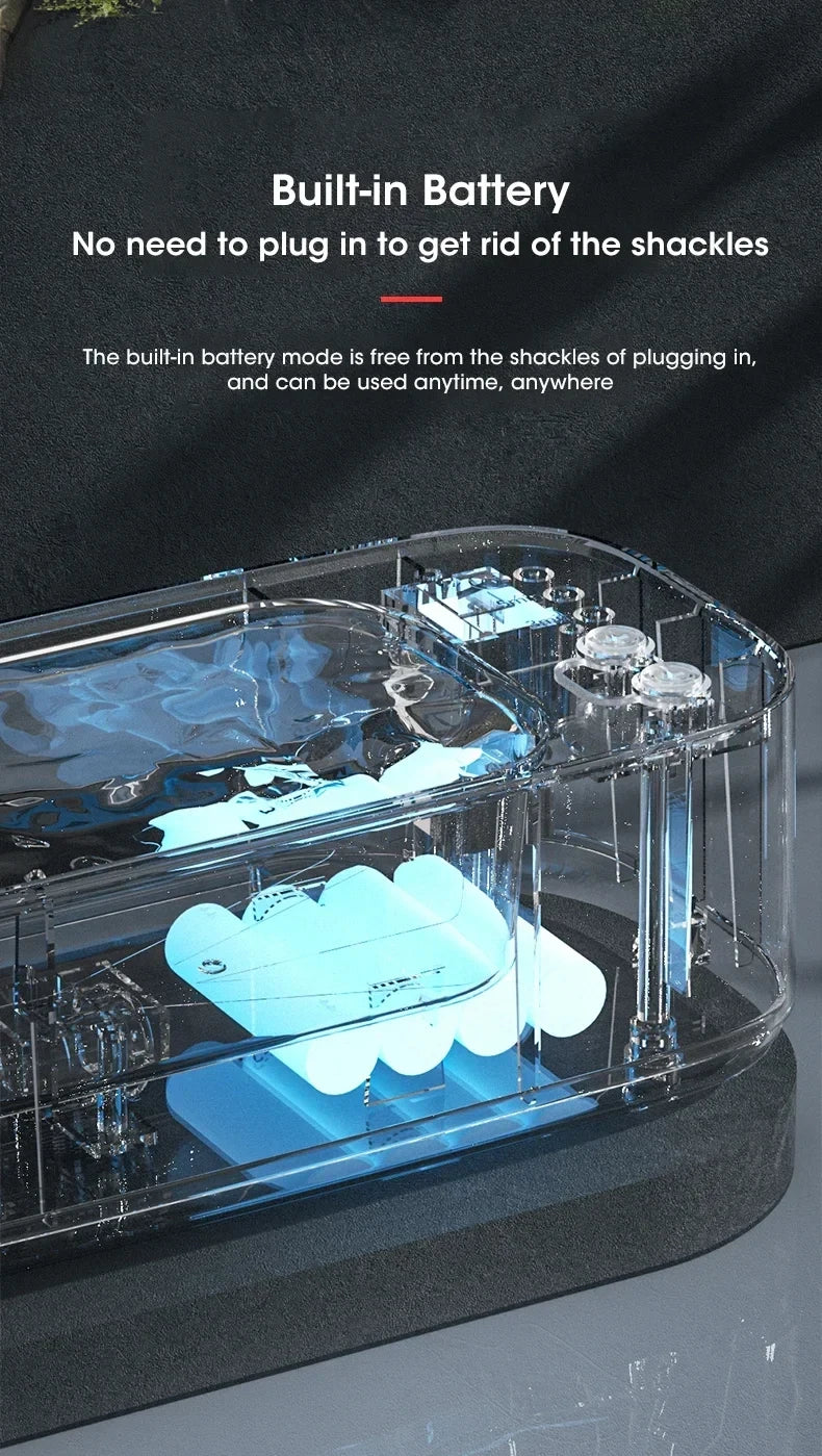 Ultrasonic Cleaning Machine Mini High-frequency Vibration Cleaning Adjustable Glasses Jewelry Pacifier Timed Cleaning Tool