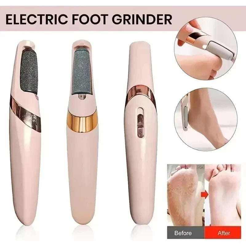 NEW in USB Electric Dead Skin Pedicure Automatic Foot Grinder Rechargeable Roller Feet Pedicure Tool with Removable Roller Heads