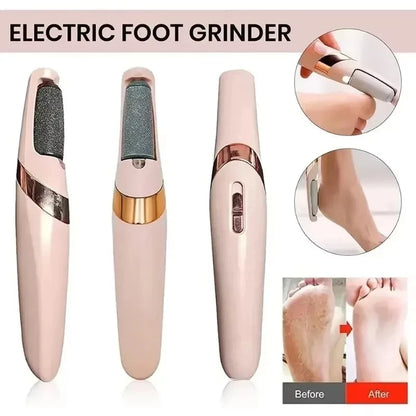 NEW in USB Electric Dead Skin Pedicure Automatic Foot Grinder Rechargeable Roller Feet Pedicure Tool with Removable Roller Heads