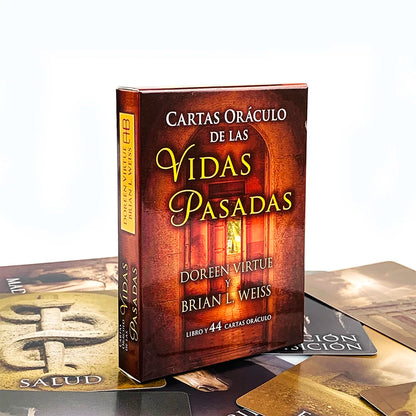 Spanish Past Of Life Oracle Cards A 44pcs Fortune-Telling Divination Edition Board Games Cards Game,Meditation & Gifts