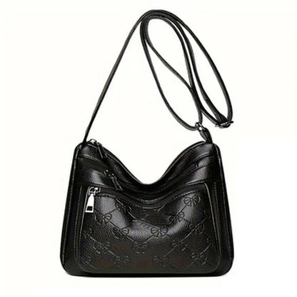 Women's Stylish Crossbody Shoulder Bag with Bow Print Decoration Practical for Daily Casual Outings Commute