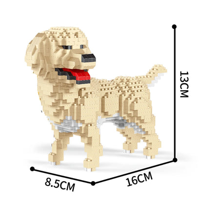 KNEW BUILT Shiba Inu Dogs Model Micro Mini Building Blocks: Educational Recreation Toys for Pet Lover Gifts and Husky Decor