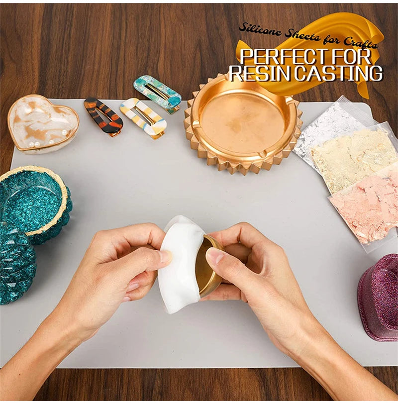 50X40/60X40cm Large Silicone Table Mat High Quality Waterproof Placemat Resin Pad for DIY Jewelry Making Accessories Baking Mat
