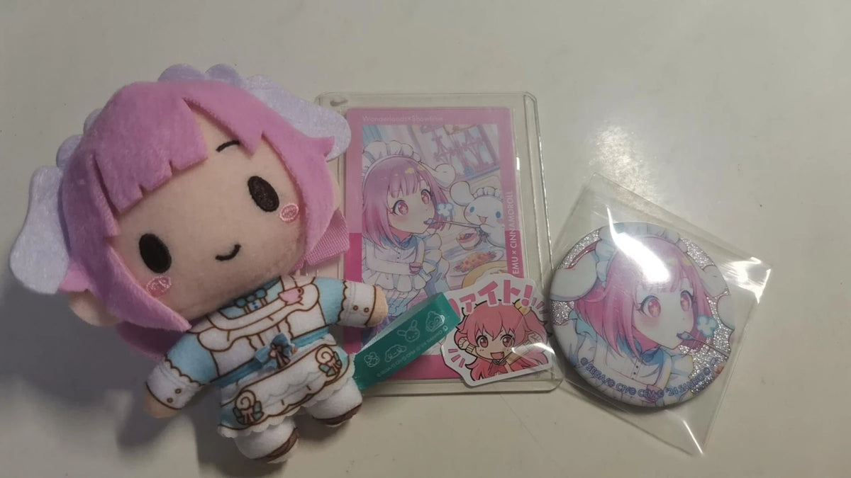 10cm PJSK Plush Keychain Project Sekai Otori Emu Stuffed Plushie Pendant Yoisaki Kanade Kawaii Backpacks Ornaments Toys Gifts