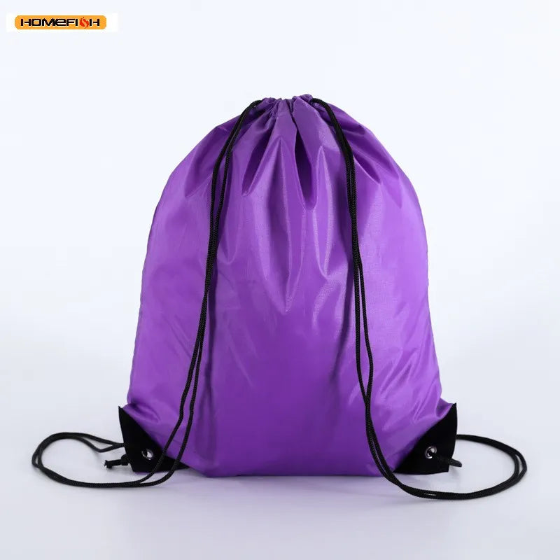 HOMEFISH Waterproof Foldable Gym Bag Bundle Pocket Fitness Backpack Drawstring Shop Pocket Hiking Camping Swimming Sports Bags