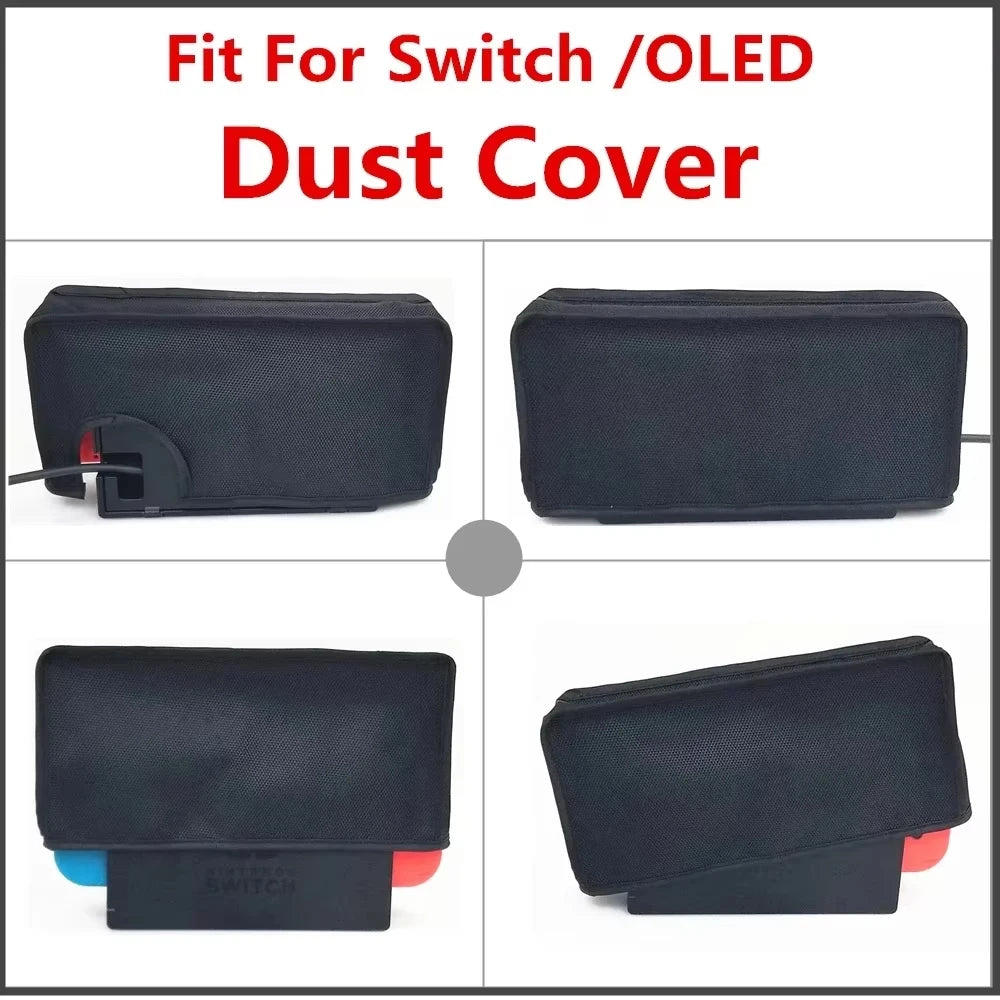 DATA FROG Dust Cover Dustproof Case Mesh Stopper Anti-Scratch Sleeve Compatible Switch & OLED NS Switch Charging Dock