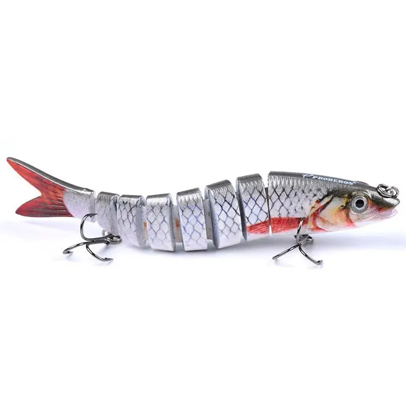 8 Segment Swimbait Fishing Lure 3pcs Set 135mm 19g Multi Jointed Slow Sinking Bionic 3D Eyes Fishing Bait Tool Fishing Tackles